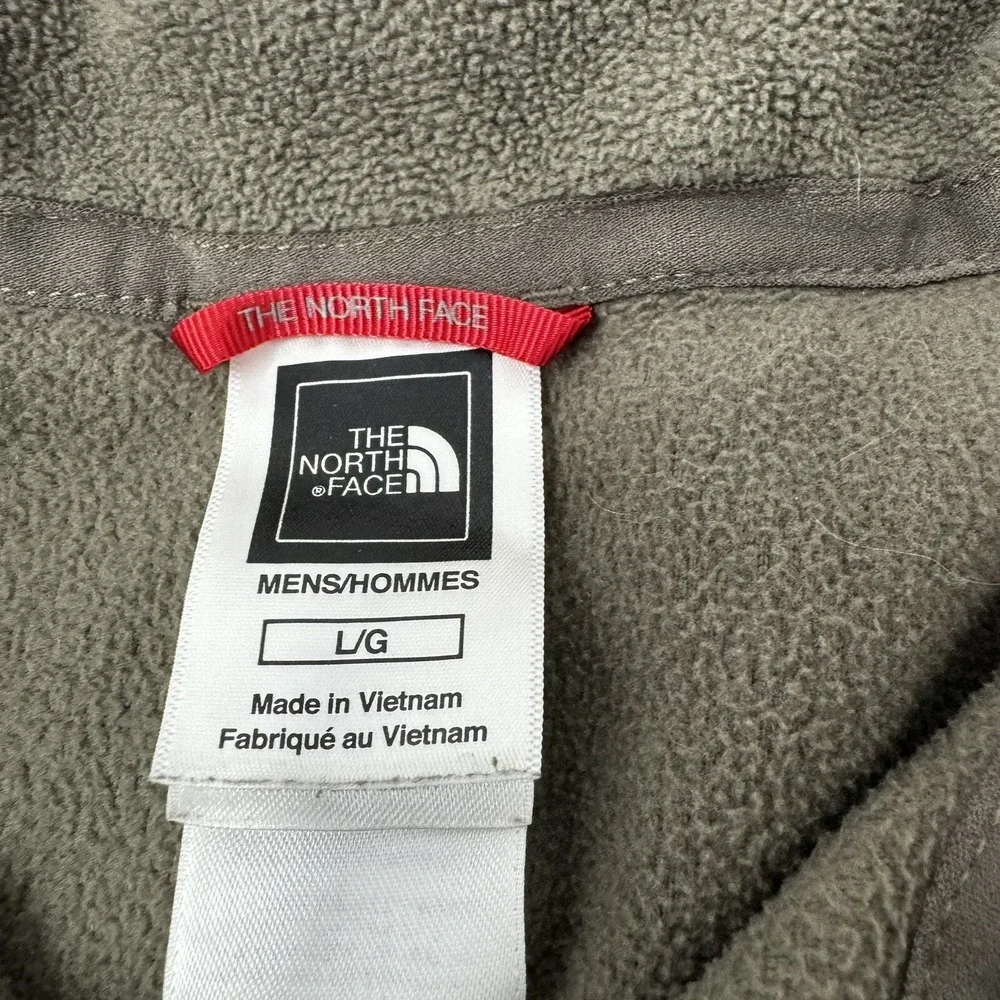 The North Face Mens TKA‎ 100 Glacier 1/4 Zip Fleece Pullover Taupe Large